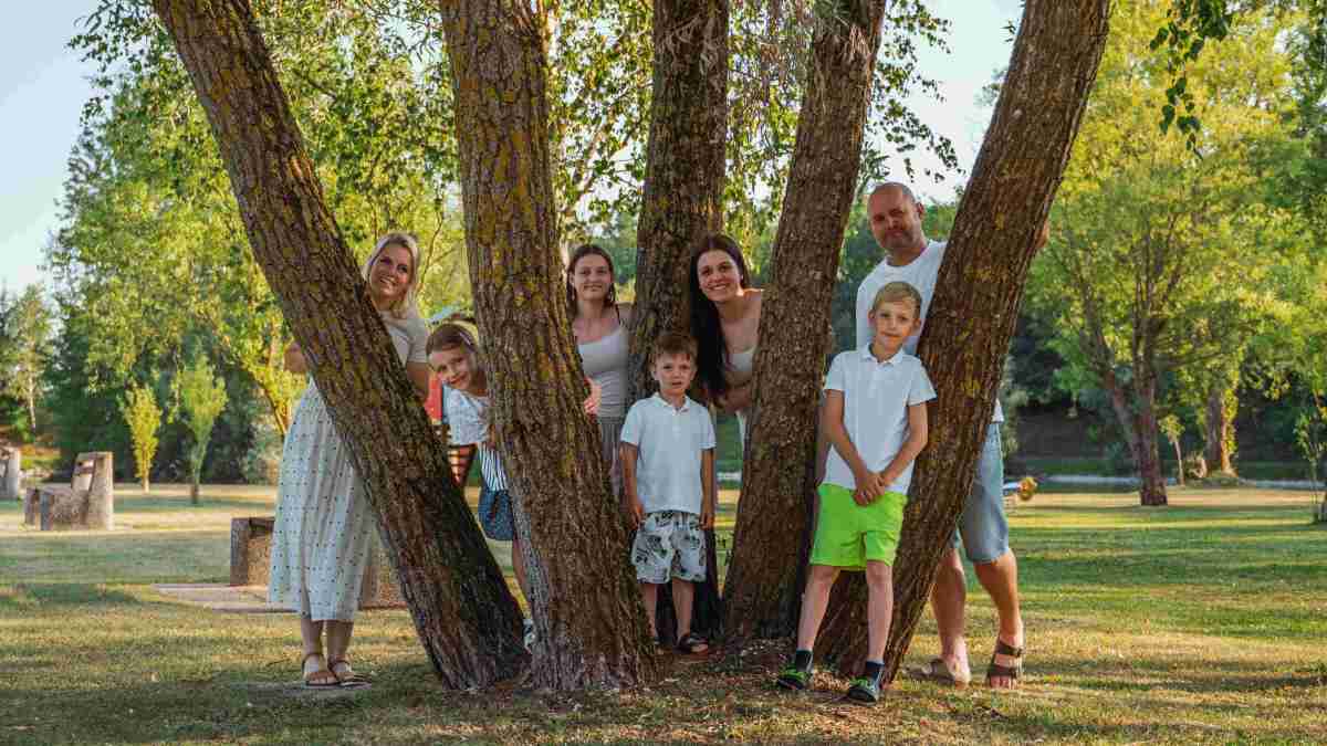 Family Strelec in the nature