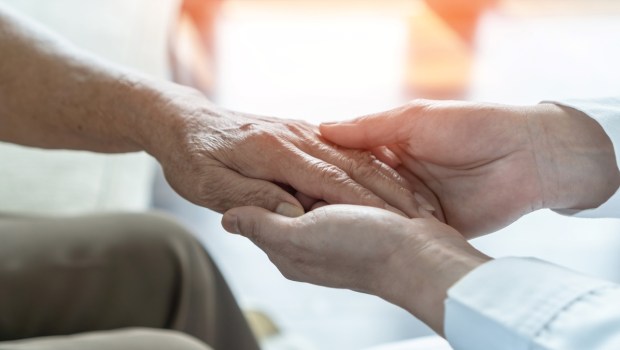 Arthritis or parkinson disease elderly patient