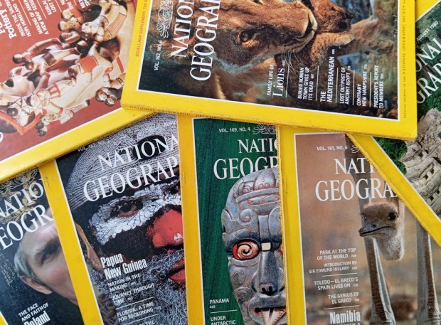 National Geographic magazines