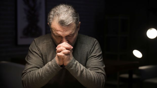 man praying