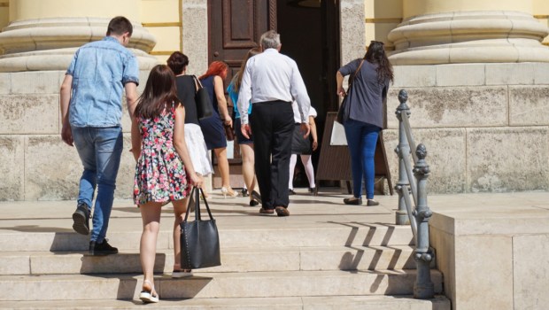 going to church