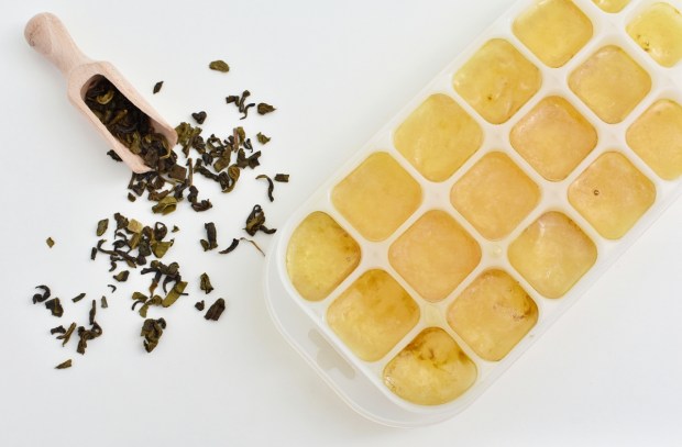 Green tea ice cubes